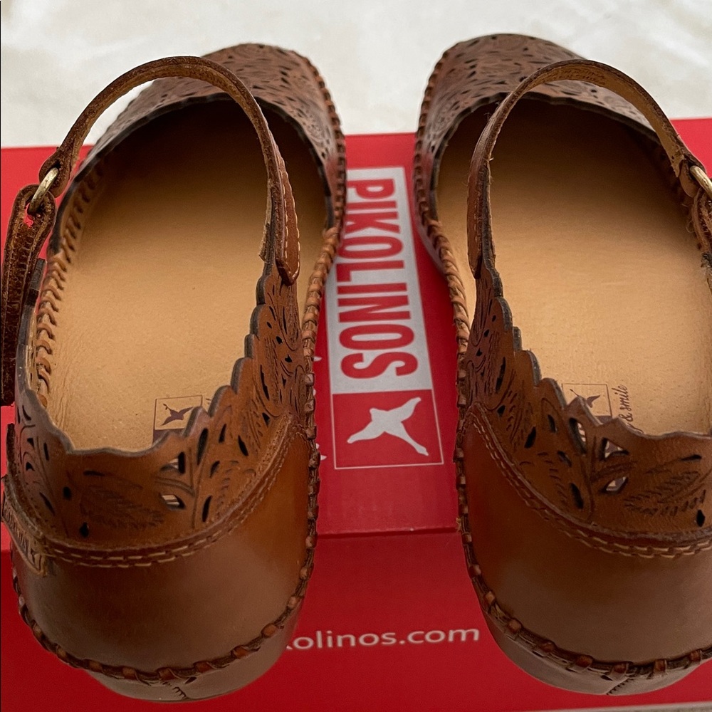PIKOLINOS Women's Tan Cutout Flats, Size 37 (6.5/7) - Picture 11 of 13